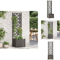 Pflanzkübel mit Spalier 43x43x142 cm pp Anthrazit - Gartengefäß - Blumentopf - Hochbeet - Spalierpflanze - Polypropylen Topf Pflanzkübel mit Spalier 43x43x142 cm pp Anthrazit - Gartengefäß - Blumentopf - Hochbeet - Spalierpflanze - Polypropylen Topf von VIDAXL