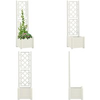 Pflanzkübel mit Spalier 43x43x142 cm pp Weiß - Gartengefäß - Blumentopf - Hochbeet - Spalierpflanze - Polypropylen Topf - Home & Living Pflanzkübel mit Spalier 43x43x142 cm pp Weiß - Gartengefäß - Blumentopf - Hochbeet - Spalierpflanze - Polypropylen Topf - Home & Living von VIDAXL