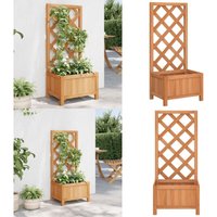 Pflanzkübel mit Spalier Braun Massivholz Tanne - Blumentopf - Holzkübel - Rankgitter - Gartendekoration - Terrassenmöbel - Home & Living Pflanzkübel mit Spalier Braun Massivholz Tanne - Blumentopf - Holzkübel - Rankgitter - Gartendekoration - Terrassenmöbel - Home & Living von VIDAXL