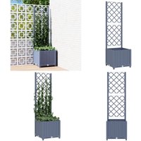 Pflanzkübel mit Spalier Dunkelgrau 40x40x136 cm pp - Blumenkübel - Rankhilfe - Gartendekoration - Übertopf - Polypropylen Topf - Home & Living Pflanzkübel mit Spalier Dunkelgrau 40x40x136 cm pp - Blumenkübel - Rankhilfe - Gartendekoration - Übertopf - Polypropylen Topf - Home & Living von VIDAXL