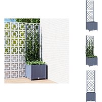 Pflanzkübel mit Spalier Dunkelgrau 40x40x136 cm pp - Blumenkübel - Rankhilfe - Gartendekoration - Übertopf - Polypropylen Topf Pflanzkübel mit Spalier Dunkelgrau 40x40x136 cm pp - Blumenkübel - Rankhilfe - Gartendekoration - Übertopf - Polypropylen Topf von VIDAXL