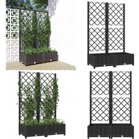 Pflanzkübel mit Spalier Schwarz 80x40x121,5 cm pp - Blumenkübel - Kübel Mit Rankhilfe - Gartenkasten - Übertopf - Polypropylen Topf - Home & Living Pflanzkübel mit Spalier Schwarz 80x40x121,5 cm pp - Blumenkübel - Kübel Mit Rankhilfe - Gartenkasten - Übertopf - Polypropylen Topf - Home & Living von VIDAXL