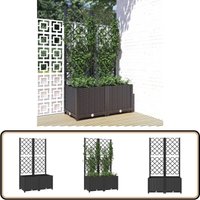 Pflanzkübel mit Spalier Schwarz 80x40x136 cm pp - Blumenkübel - Rankgitter - Gartendekoration - Übertopf - Polypropylen Pflanzkübel mit Spalier Schwarz 80x40x136 cm pp - Blumenkübel - Rankgitter - Gartendekoration - Übertopf - Polypropylen von VIDAXL