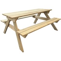 Bonnevie - Picknicktisch 150x135x71,5 cm Holz vidaXL652997 von BONNEVIE