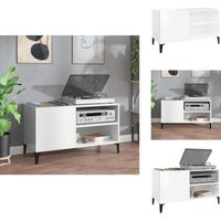 Plattenschrank Hochglanz-Weiß 84,5x38x48 cm Holzwerkstoff - Plattensammlung - Vinylregal - HiFi Möbel - Holzschreibtisch - Sideboard Plattenschrank Hochglanz-Weiß 84,5x38x48 cm Holzwerkstoff - Plattensammlung - Vinylregal - HiFi Möbel - Holzschreibtisch - Sideboard von VIDAXL