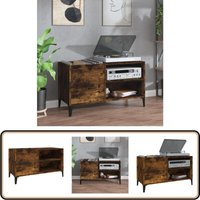 Plattenschrank Räuchereiche 84,5x38x48 cm Holzwerkstoff - Plattenspeicher - Vinylregal - HiFi Regal - Holzschreibtisch - Sideboard Plattenschrank Räuchereiche 84,5x38x48 cm Holzwerkstoff - Plattenspeicher - Vinylregal - HiFi Regal - Holzschreibtisch - Sideboard von VIDAXL