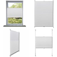 Plissee Faltrollo Rollo Plisseerollo 110x150cm Weiß - Fensterdeko - Plissee - Sonnenschutz - Sicht Schutz - Raffrollo - Home & Living von VIDAXL