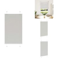 Plissee Hellgrau 80x100 cm Stoffbreite 79,4 cm Polyester - Plissee - Plissees - Faltrollo - Jalousie von VIDAXL