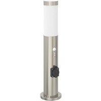 Pollerleuchte mit Sensor und Steckdose 50 cm Edelstahl IP44 vidaXL von VIDAXL