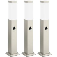 Pollerleuchten mit Sensor 3 Stk. 50 cm Edelstahl IP44 vidaXL von VIDAXL