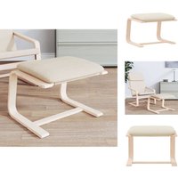 Polsterhocker - Living Fußhocker Creme 51x41x40 cm Stoff - Creme von VIDAXL