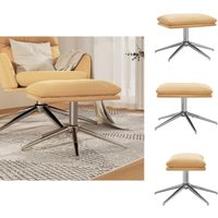 Polsterhocker - Living Fußhocker Creme 60x60x35 cm Mikrofasergewebe von VIDAXL