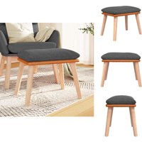 Polsterhocker - Living Fußhocker Dunkelgrau 45x29,5x35 cm Stoff und Kunstleder von VIDAXL