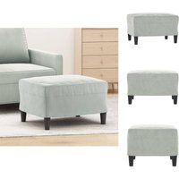 Polsterhocker - Living Fußhocker Hellgrau 60x50x41 cm Samt - Grau Polsterhocker - Living Fußhocker Hellgrau 60x50x41 cm Samt - Grau von VIDAXL