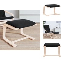 Polsterhocker - Living Fußhocker Schwarz 51x41x40 cm Stoff - Schwarz von VIDAXL