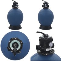 Pool-Sandfilter mit 6-Wege-Ventil Filterkessel Blau 560 mm - Sandfilter - Sandfilteranlage - Home & Living von VIDAXL