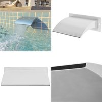 Pool-Wasserfall Edelstahl 30x9x26 cm Silbern - Poolbrunnen - Pool-Brunnen - Home & Living von VIDAXL