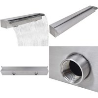 Pool-Wasserfall Fontäne Rechteckig Edelstahl 90 cm - Schwalldusche - Schwallduschen - Home & Living - Silber Pool-Wasserfall Fontäne Rechteckig Edelstahl 90 cm - Schwalldusche - Schwallduschen - Home & Living - Silber von VIDAXL