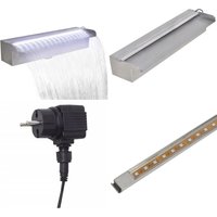 Pool-Wasserfall Fontäne mit LEDs Rechteckig Edelstahl 45 cm - Schwalldusche - Schwallduschen - Home & Living - Silber Pool-Wasserfall Fontäne mit LEDs Rechteckig Edelstahl 45 cm - Schwalldusche - Schwallduschen - Home & Living - Silber von VIDAXL