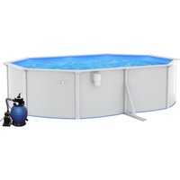 Pool mit Sandfilterpumpe 490x360x120 cm vidaXL424077 von BONNEVIE