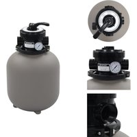 Pool- & Whirlpool-Filter - Living Pool-Sandfilter mit 4-Wege-Ventil Grau 350 mm von VIDAXL