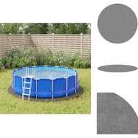 Poolabdeckungen & -unterlagen - Living Pool-Bodentuch Hellgrau Ø366 cm Polyester Geotextil - Grau von VIDAXL
