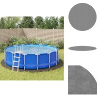 Poolabdeckungen & -unterlagen - Living Pool-Bodentuch Hellgrau Ø550 cm Polyester Geotextil - Grau von VIDAXL