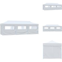 Pop-Up Partyzelt Faltbar mit 8 Seitenwänden 3x9 m Weiß - Outdoor Event Zelt - Partyzelt - Gartenparty - Festivalzelt - Markisen von VIDAXL