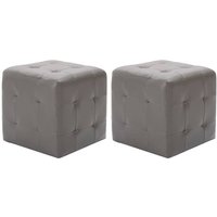 Pouf 2 Stk. Grau 30x30x30 cm Kunstleder vidaXL196570 von BONNEVIE