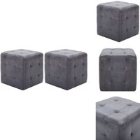 Vidaxl - Pouf 2 Stk. Grau 30x30x30 cm Wildleder-Optik - Fußhocker - Wildleder Optik - Grau - Sitzsack - Lounge Möbel Vidaxl - Pouf 2 Stk. Grau 30x30x30 cm Wildleder-Optik - Fußhocker - Wildleder Optik - Grau - Sitzsack - Lounge Möbel von VIDAXL