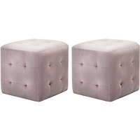 Pouf 2 Stk. Rosa 30x30x30 cm Samtstoff vidaXL262770 von BONNEVIE