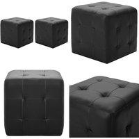 Pouf 2 Stk. Schwarz 30x30x30 cm Kunstleder - Schwarzer Sitzsack - Schwarzer Pouf - Fußhocker Set - Bequeme Sitzgelegenheit - Wohnzimmersitzmöbel Pouf 2 Stk. Schwarz 30x30x30 cm Kunstleder - Schwarzer Sitzsack - Schwarzer Pouf - Fußhocker Set - Bequeme Sitzgelegenheit - Wohnzimmersitzmöbel von VIDAXL