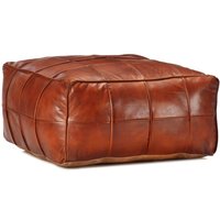 Vidaxl - Pouf Hellbraun 60 x 60 x 30 cm Echtes Ziegenleder 29651 von VIDAXL