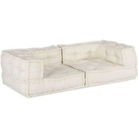 Pouf Modular Creme 140x70x36 cm Stoff vidaXL von VIDAXL