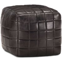 Pouf Schwarz 40 x 40 x 40 cm Echtes Ziegenleder vidaXL von VIDAXL