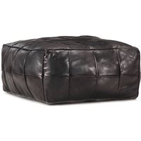 Vidaxl - Pouf Schwarz 60 x 60 x 30 cm Echtes Ziegenleder 53853 von VIDAXL