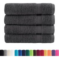 Premium-Duschtücher solund 4 Stk. Anthrazit 70x140 cm 600 g/m² Vidaxl von VIDAXL