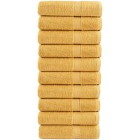 Premium-Handtücher solund 10 Stk. Gold 50x100 cm 600 g/m² Vidaxl von VIDAXL