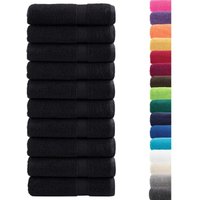 Premium-Handtücher solund 10 Stk. Schwarz 50x100 cm 600 g/m² Vidaxl von VIDAXL