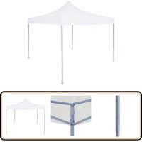 Profi-Partyzelt Faltbar 3 x 3 m Stahl Weiß - Outdoor Event Zelt - Partyzelt - Gartenparty - Grillplatz - Festivalzelt Profi-Partyzelt Faltbar 3 x 3 m Stahl Weiß - Outdoor Event Zelt - Partyzelt - Gartenparty - Grillplatz - Festivalzelt von VIDAXL