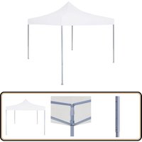 Profi-Partyzelt Faltbar 3 x 3 m Stahl Weiß - Outdoor Event Zelt - Partyzelt - Gartenparty - Grillplatz - Festivalzelt von VIDAXL