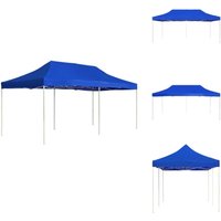 Profi-Partyzelt Faltbar Aluminium 6x3 m Blau - Outdoor-Pavillon - Gartenzelt - Partyzelt Blau - Markisenzelt - Sommergarten von VIDAXL