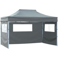 Profi-Partyzelt Faltbar mit 3 Seitenwänden 3×4m Stahl Anthrazit Vidaxl 241268 von VIDAXL