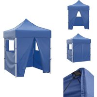 Profi-Partyzelt Faltbar mit 4 Seitenwänden 2×2m Stahl Blau - Outdoor Event Zelt - Partyzelt - Gartenparty - Grillplatz - Festivalzelt Profi-Partyzelt Faltbar mit 4 Seitenwänden 2×2m Stahl Blau - Outdoor Event Zelt - Partyzelt - Gartenparty - Grillplatz - Festivalzelt von VIDAXL