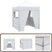 Profi-Partyzelt Faltbar mit 4 Seitenwänden 2×2m Stahl Weiß - Outdoor Event Zelt - Partyzelt - Gartenparty - Grillplatz - Festivalzelt Profi-Partyzelt Faltbar mit 4 Seitenwänden 2×2m Stahl Weiß - Outdoor Event Zelt - Partyzelt - Gartenparty - Grillplatz - Festivalzelt von VIDAXL