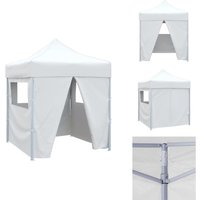 Profi-Partyzelt Faltbar mit 4 Seitenwänden 2×2m Stahl Weiß - Outdoor Event Zelt - Partyzelt - Gartenparty - Grillplatz - Festivalzelt Profi-Partyzelt Faltbar mit 4 Seitenwänden 2×2m Stahl Weiß - Outdoor Event Zelt - Partyzelt - Gartenparty - Grillplatz - Festivalzelt von VIDAXL