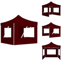 Profi-Partyzelt Faltbar mit Wänden Aluminium 3×3m Weinrot - Outdoor Event Zelte - Gartenzelt - Partyzelt - Weinfarbene Markise - Aluminiumrahmen Profi-Partyzelt Faltbar mit Wänden Aluminium 3×3m Weinrot - Outdoor Event Zelte - Gartenzelt - Partyzelt - Weinfarbene Markise - Aluminiumrahmen von VIDAXL