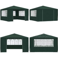 Profi-Partyzelt mit Seitenwänden 4×4 m Grün 90 g/m² - Gartenzelt - Partyzelt - Outdoor Zelt - Grillplatzüberdachung - Pavillon - Home & Living von VIDAXL