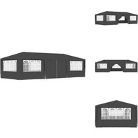 Profi-Partyzelt mit Seitenwänden 4×9 m Anthrazit 90 g/m² - Gartenzelt - Partyzelt - Outdoor Zelt - Pavillon - Grillplatz von VIDAXL