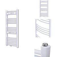 Radiatoren - Living Badheizkörper Handtuchhalter Gebogen 500x1160 mm - Weiß von VIDAXL